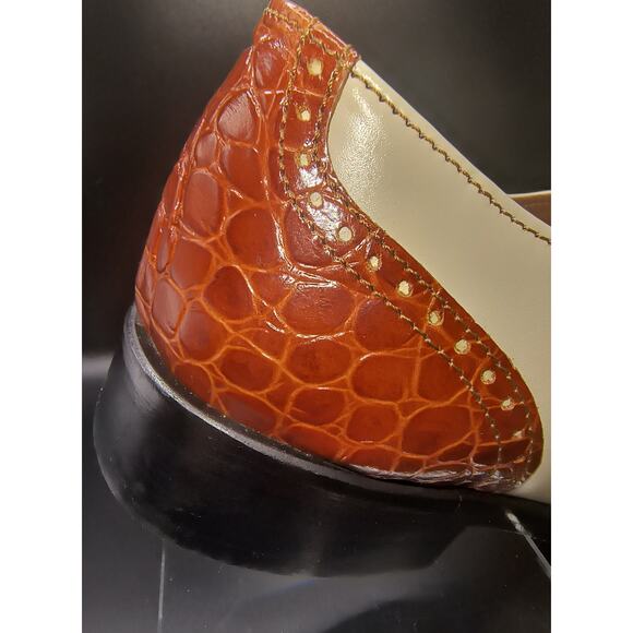 Stacy Adams Crocodile Embossed Two Tone Leather WingTip Dress Shoes - Size 8.5M main image 6